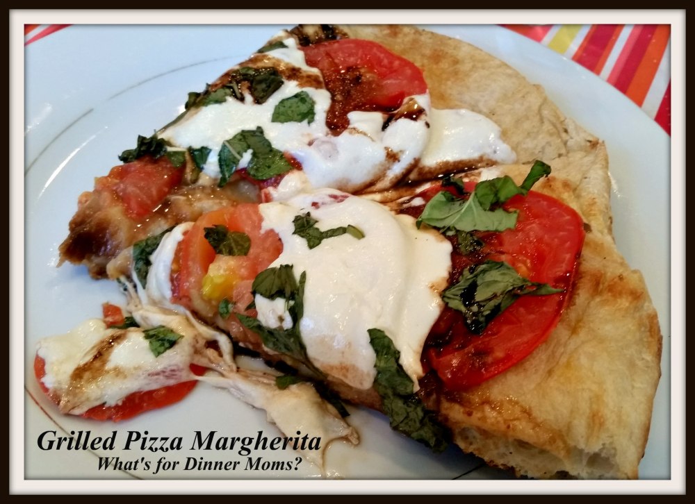 Grilled Pizza Margherita - slice