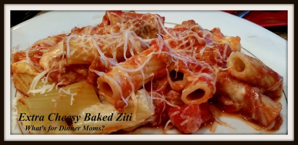 Extra Cheesy Baked Ziti (plated)